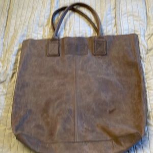 All saints spitalfields tan leather tote work,school,groceries men’s/women’s